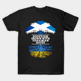 Scottish Grown With Ukrainian Roots - Gift for Ukrainian With Roots From Ukraine T-Shirt